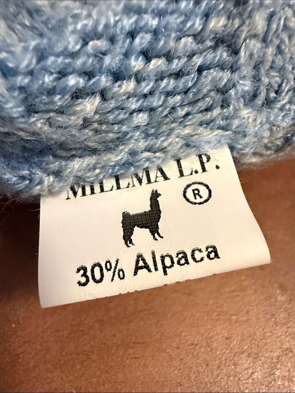 Alpaca Enjoy Light Blue Knit Neck Gator - Picture 3 of 4